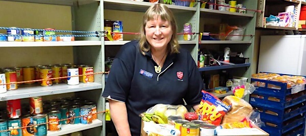 Liz in the Foodbank